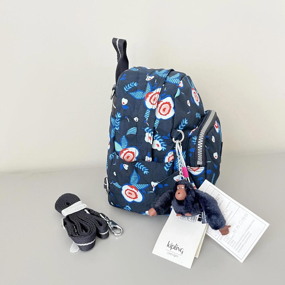 Kipling Zinna Mini Backpack Monkey Keychain NWT N… - image 2